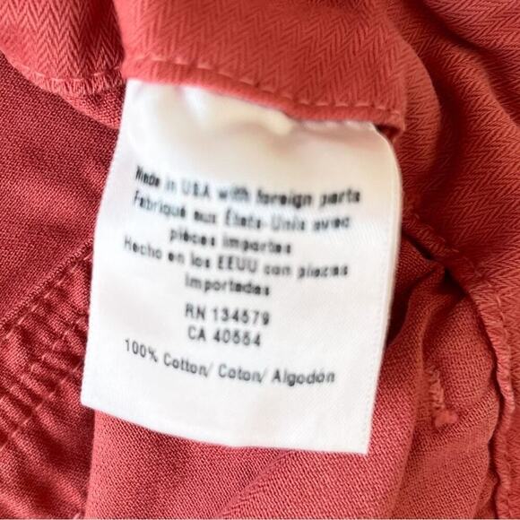 Sundry Croft Crop Pants Size 29 Deep Pockets Pink / Terra Cotta Cotton - Picture 9 of 10